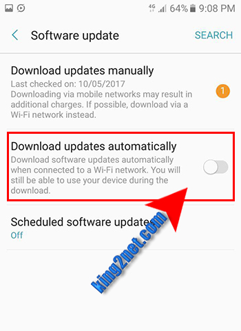 turn off Automatic update android